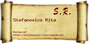 Stefanovics Rita névjegykártya